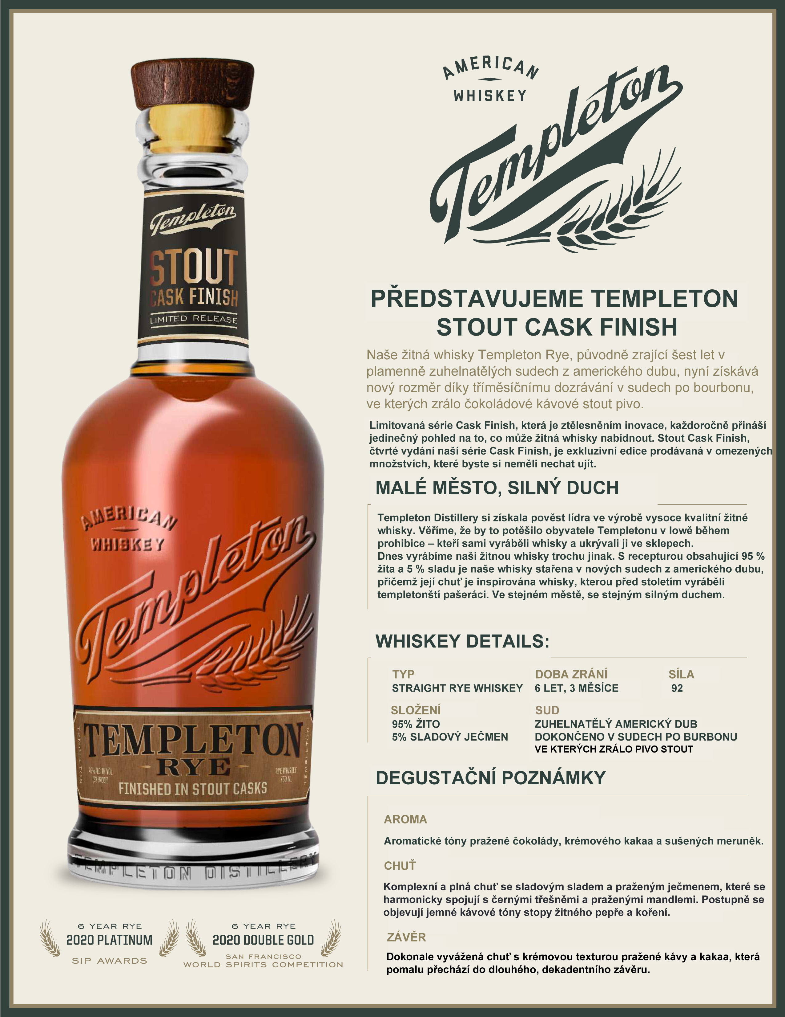 Templeton Rye 2022 Stout Cask Finish CZ copy